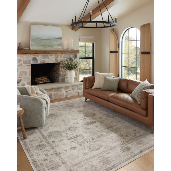 Magnolia Home By Joanna Gaines X Loloi Millie Silver / Dove Area Rug